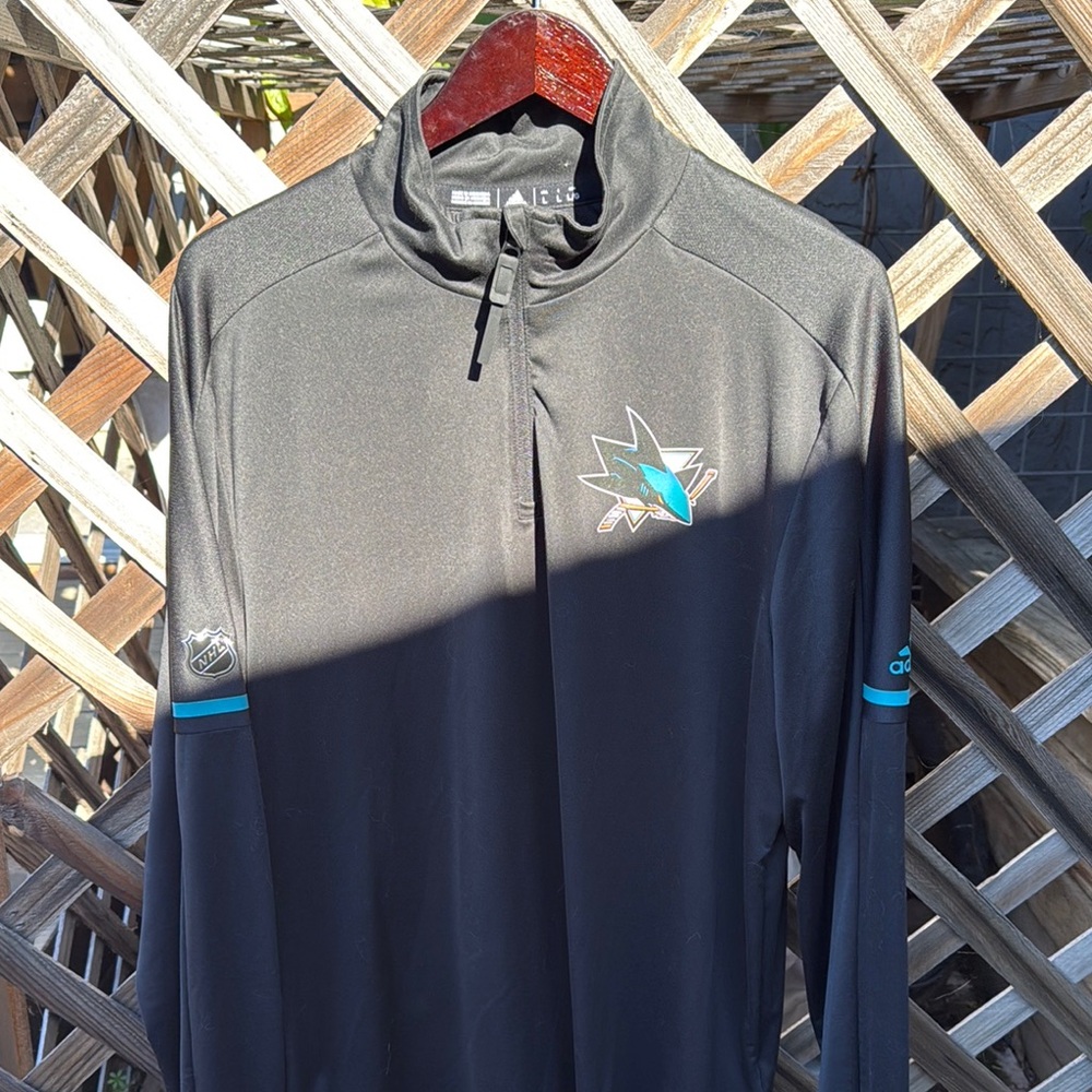 Adidas NHL Black Quarter-Zip Pullover